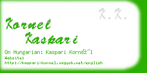 kornel kaspari business card